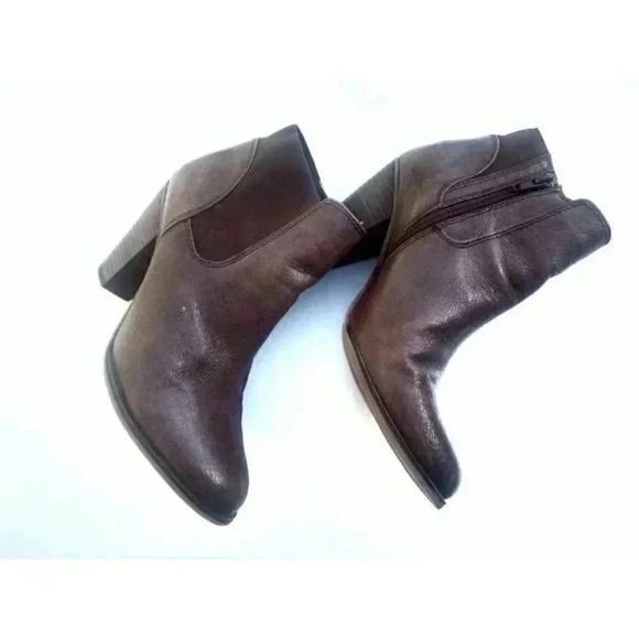 Steven By Steve Madden Womens Roami Ankle Booties Brown Leather Zipper 10 M - Picture 7 of 8